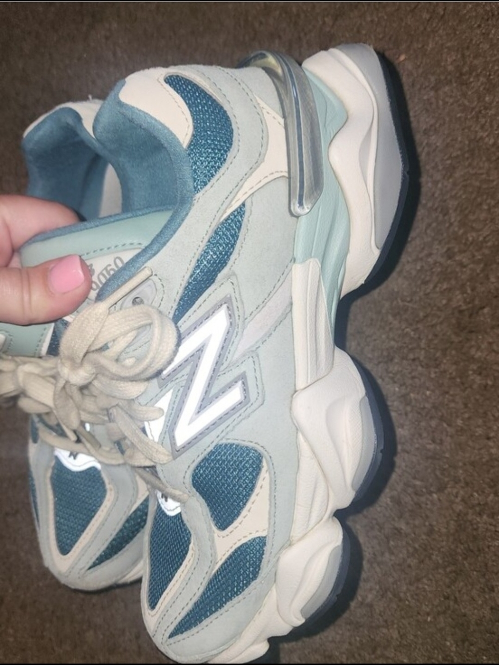 New Balance light blue shoe interior tag - Picture 2 of 4